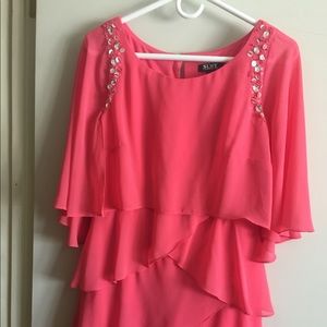 : New 💎SLNY 💎Coral Layered Dress - Size 4
